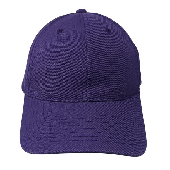 Decky Strapback Baseball Cap Purple One Size Adjustable 6 Panel Blank - Picture 1 of 8